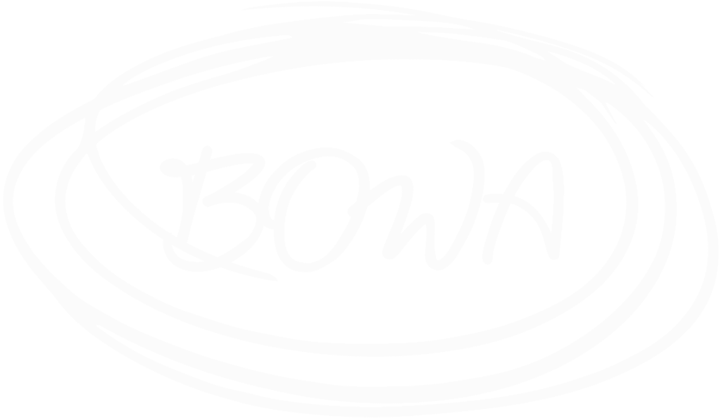 BOWA logo valkoinen