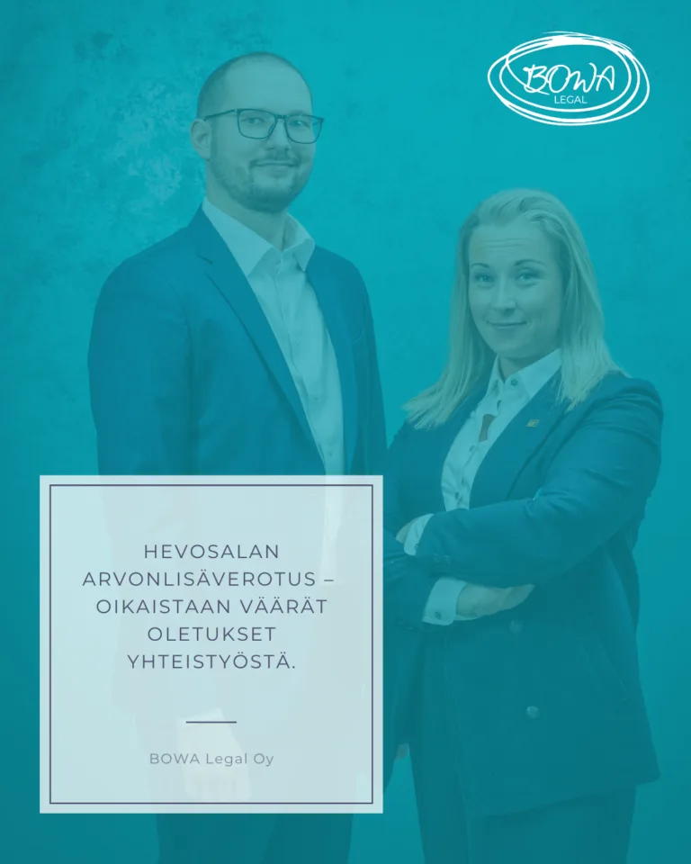 BOWA Legal Oy selventää rooliaan SRL-yhteistyössä Julkisuudessa on esitetty BOWA Legal Oy:tä koskevia virheellisiä oletuksia liittyen yhtiön omistukseen, asiantuntijatyön tekijyyteen sekä Suomen Ratsastajainliiton kanssa tehtyyn yhteistyöhön. Tässä artikkelissa selkeytämme faktat.